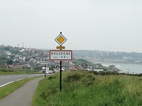 Overzicht stad en haven Boulogne s Mer