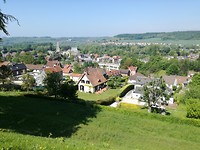 Zicht op het dorp Arques la Bataille