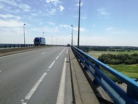 Op de brug over fr La Charente bij Rochefort
