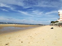 Het gele zandstrand Arcachon