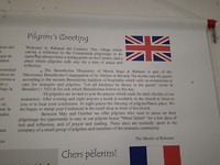 Tekst in kerkje Rabanal d Camino