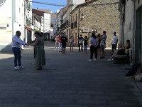 Dansles op straat in Melide