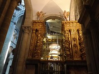 In de kathedraal Santiago d Compostella