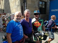 Mijn fietsen engel in Santiago