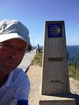 Het eindpunt Fisterra Galicia km 0,000