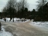 campus in de sneeuw