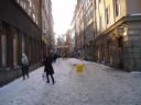 gamla stan in de sneeuw