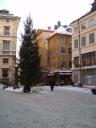 gamla stan in de sneeuw