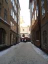 gamla stan in de sneeuw