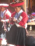 spinning alpaca wool