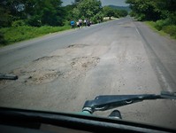 crappy roads in Honduras