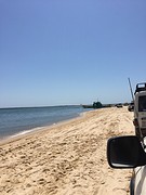 Fraser Island op de terug weg, wachten op de ferry