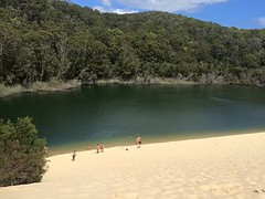 Fraser Island, Lake, ver lopen en visjes eten aan je voeten