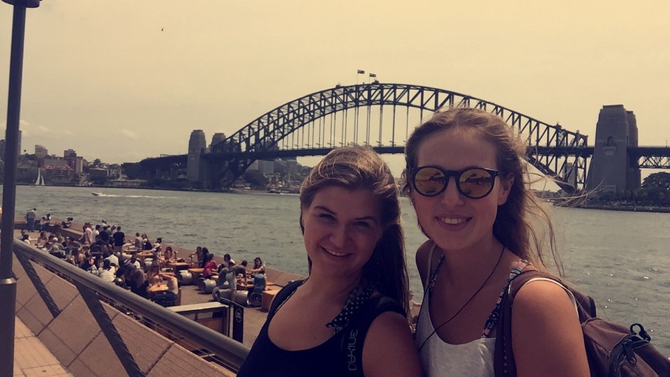 Voor Harbour Bridge met Amanda