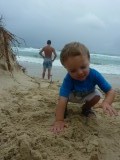 De mannen op t strand