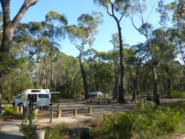 Free camping. Hier de wombat gezien.