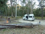 Ons plekje op de free camping