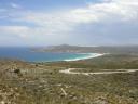 Verlaten strand waar we