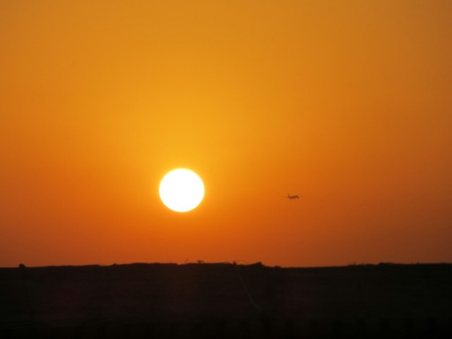 Desert safari - zonsondergang boven de woestijn