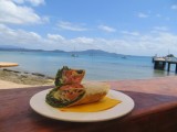 Wrap gerookte zalm aan het strand: dit is genieten!!
