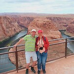 Bij de 'Horseshoe Bend' in de Colorado rivier