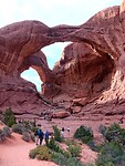 De dubbele rotsboog in 'Arches'