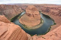 De hoefijzer bocht in de Colorado river