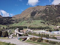 Uitzicht net na de Gotthardtunnel