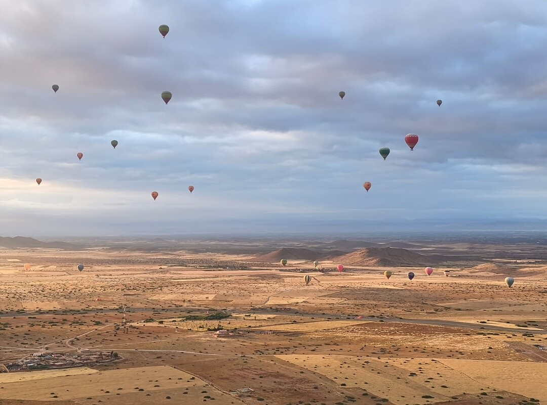 Ballonnen boven de woestijn