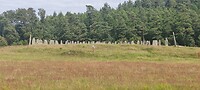 Overzicht van het stenen schip in Blomsholm