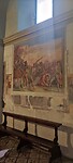 Schilderij omringd door originele fresco 's