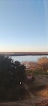 De rivier de Mississippi vanuit onze hotelkamer. De overkant vd rivier is Louisiana