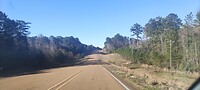 Het dorre landschap in Mississippi