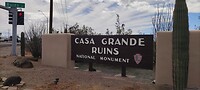 De toegang naar Casa Grande Ruins