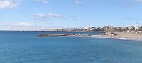 Het strand van San Augustin met in de verte de duinen van Maspalomas