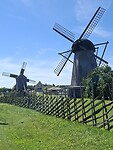 Houten windmolens op Saaremaa