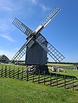 Houten windmolen op Saaremaa