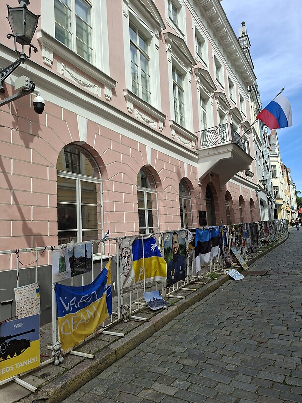 Protesten voor de Russische ambassade