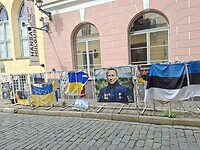 Protesten voor de Russische ambassade