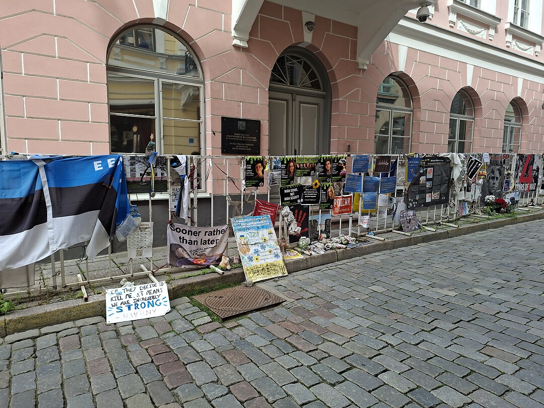 Protesten voor de Russische ambassade
