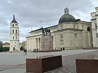 Kathedraal van Vilnius met de klokkentoren