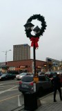 Kerstversiering in de straten
