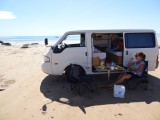 Lunchen op het strand