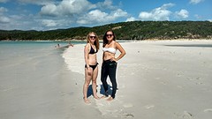 Avec Mathilde au Whitehaven Beach