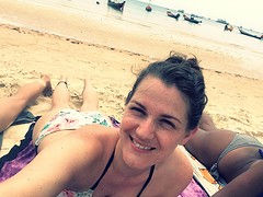 ik op strand