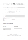 Agreement form Overland Missions
