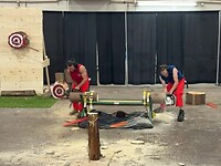 Demonstratie lumberjacks