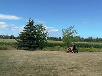 Sven op Heather’s ‘bike’
