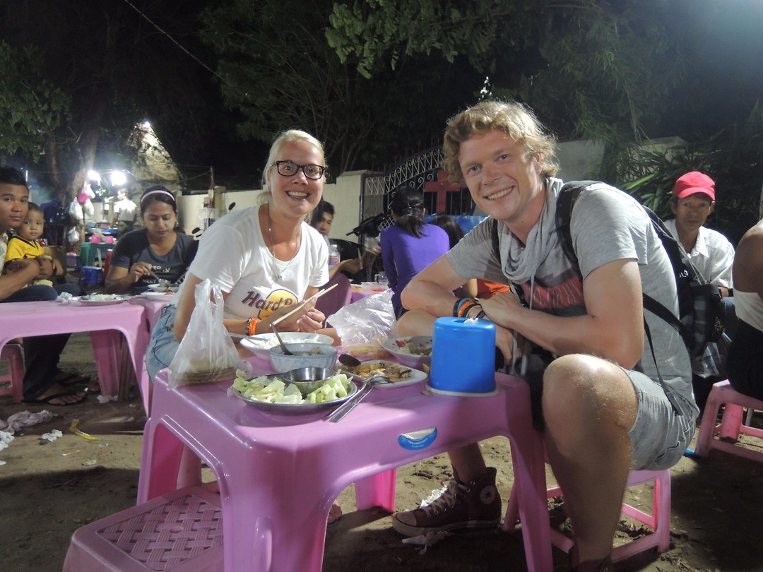 Lekker eten op de Night market, Yummie!