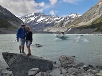 Ijsschotsen bij Hooker lake
